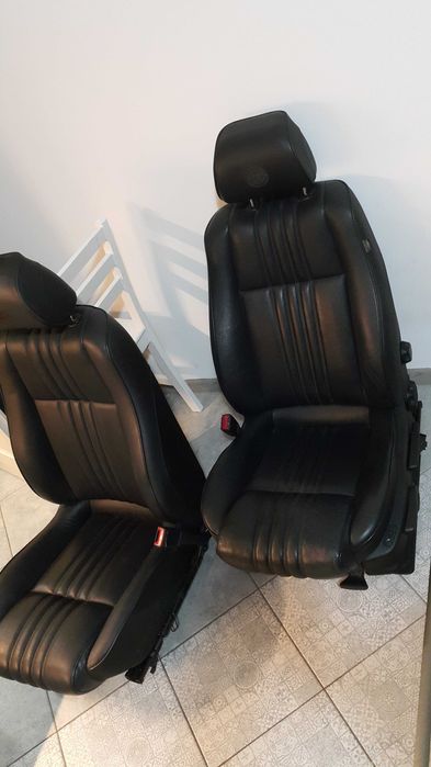 Alfa Romeo 159 Fotele komplet Przednie i tylne  skórzane grzane Czarne
