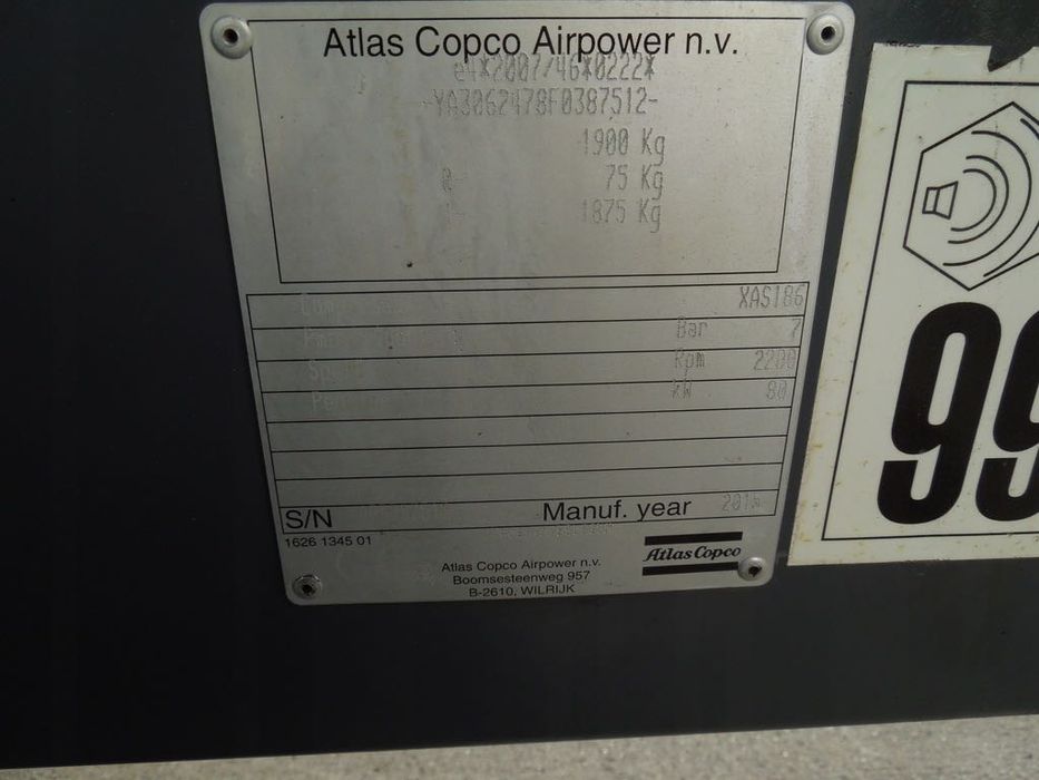 Kompresor przewoźny ATLAS COPCO XAS 186 maszyna po pełnym serwisie!!!