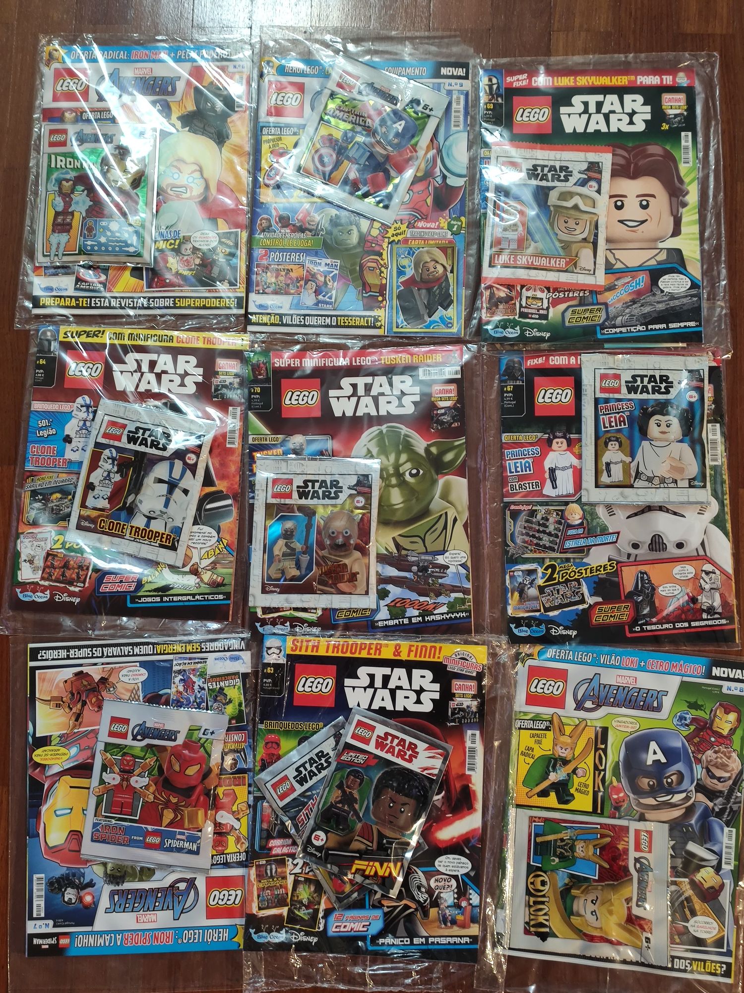 Revistas Bd Lego Star Wars Batman Marvel Minifiguras Polybags