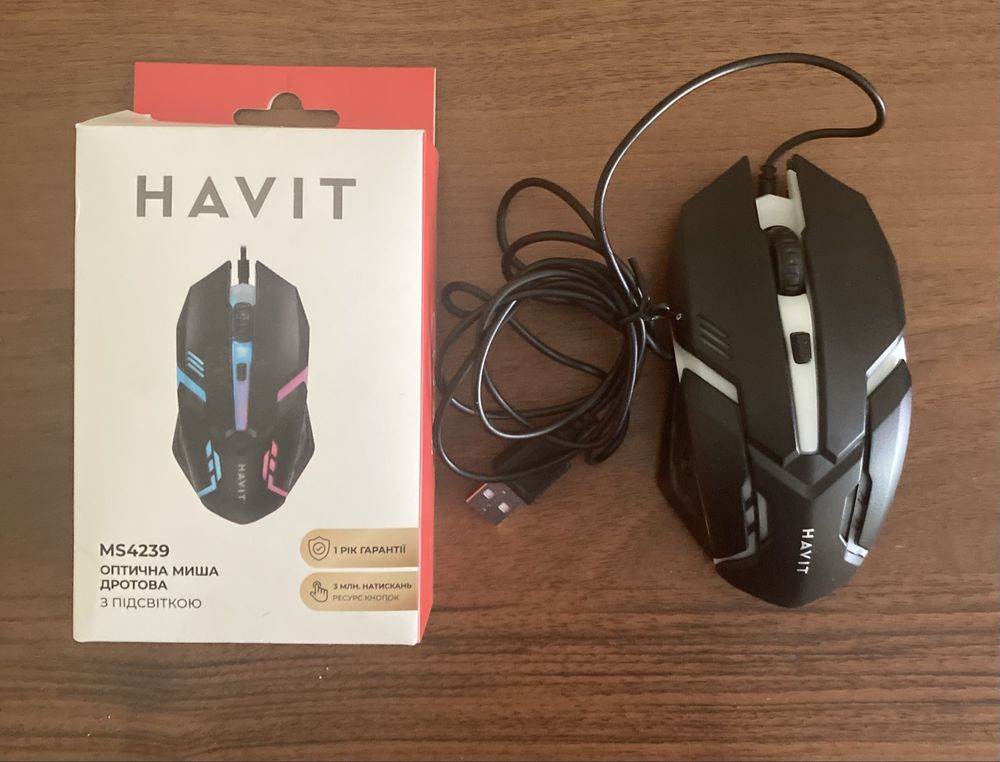 Мышка Havit, в полном рабочем состоянии