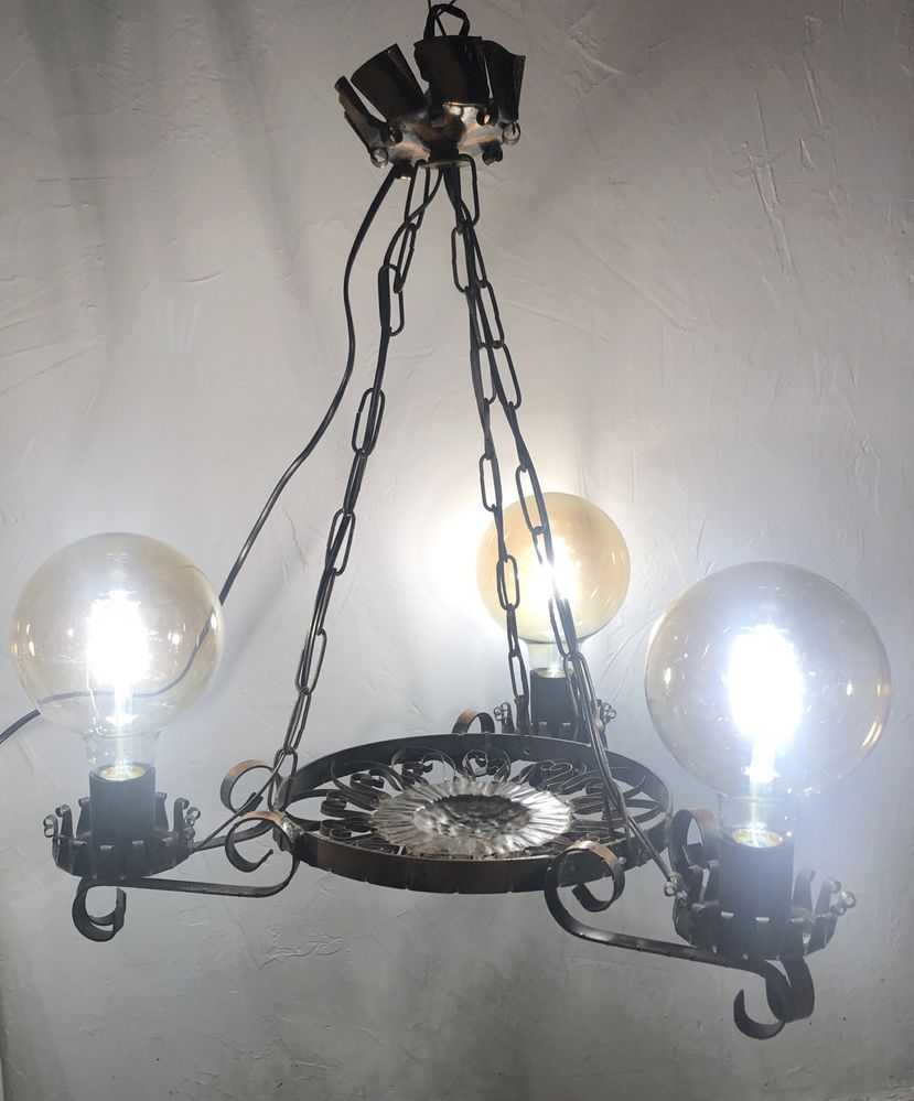 Żyrandol lampa retro PRL + gratis