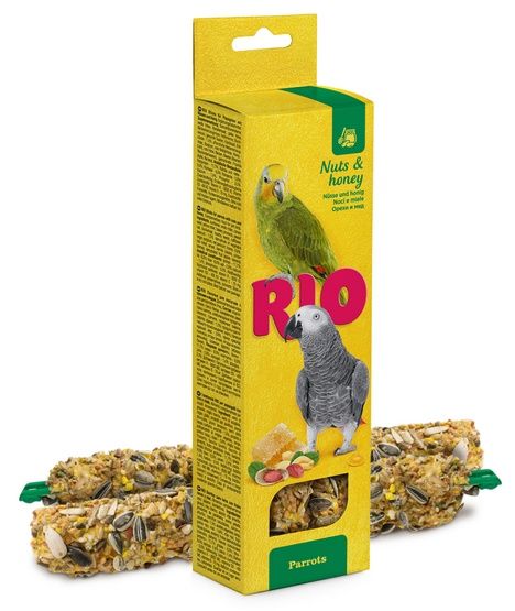 Zdrowa kolba z orzechami miodem i witaminami dla papugi - Rio 2szt