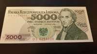 Banknot 5000 zł z 1988 r. Fryderyk Chopin. Stan UNC