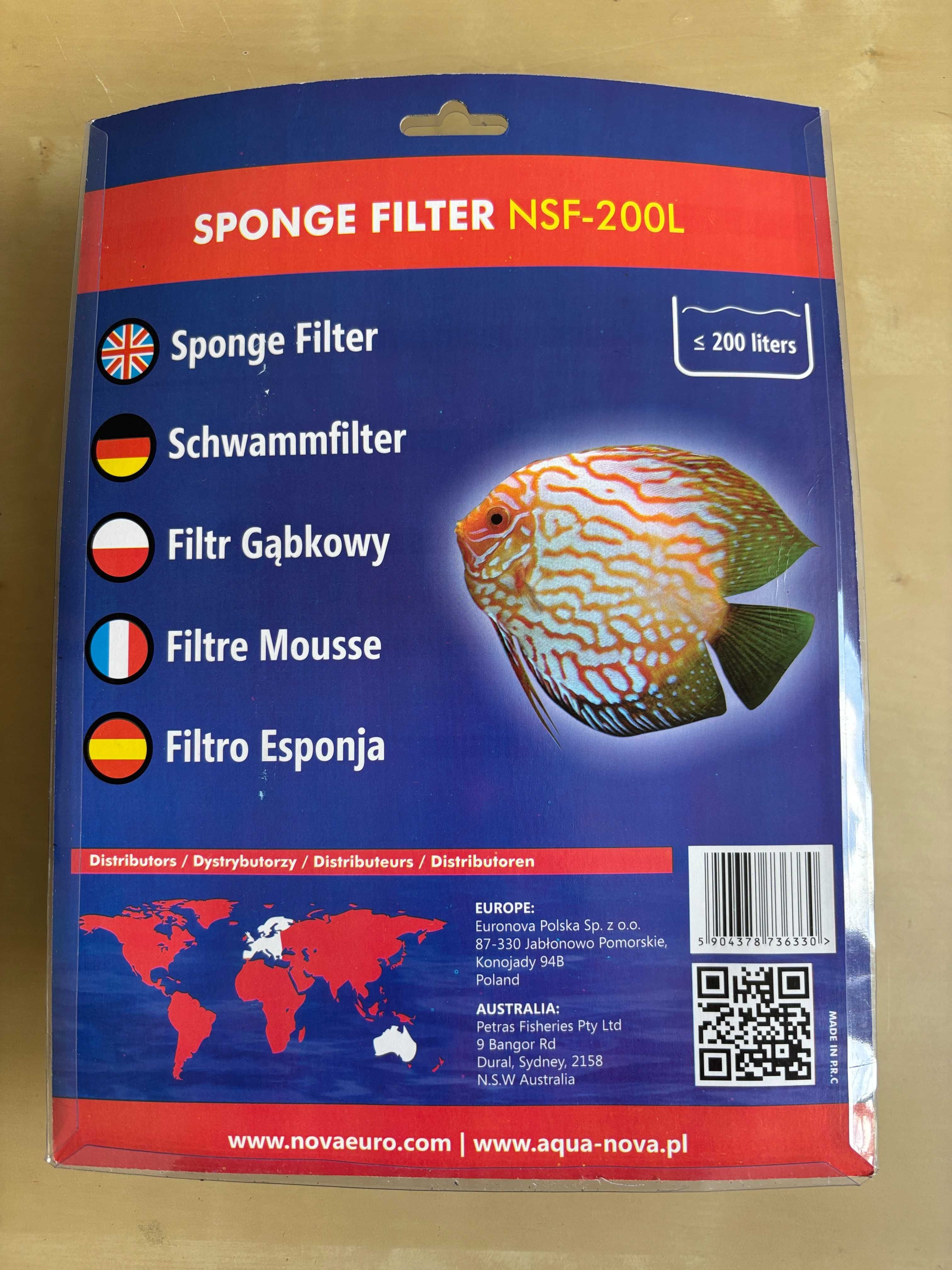 Filtr Aqua Nova NSF-200L filtr gąbkowy
