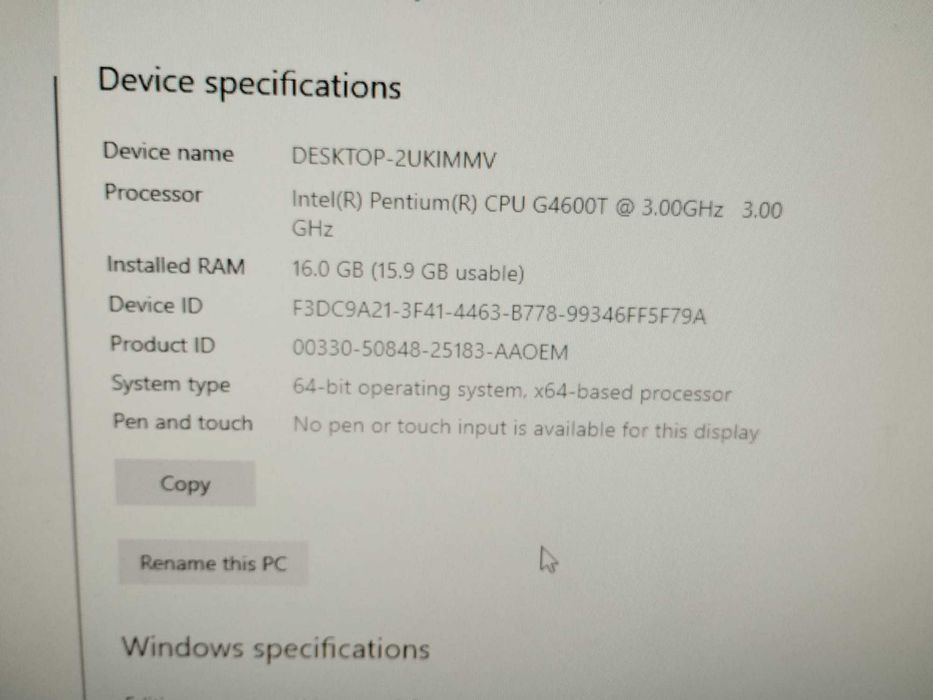 Lenovo ThinkCentre M710q Mini PC, 16GB DDR4, M.2 NVME SSD 256GB, WIN10