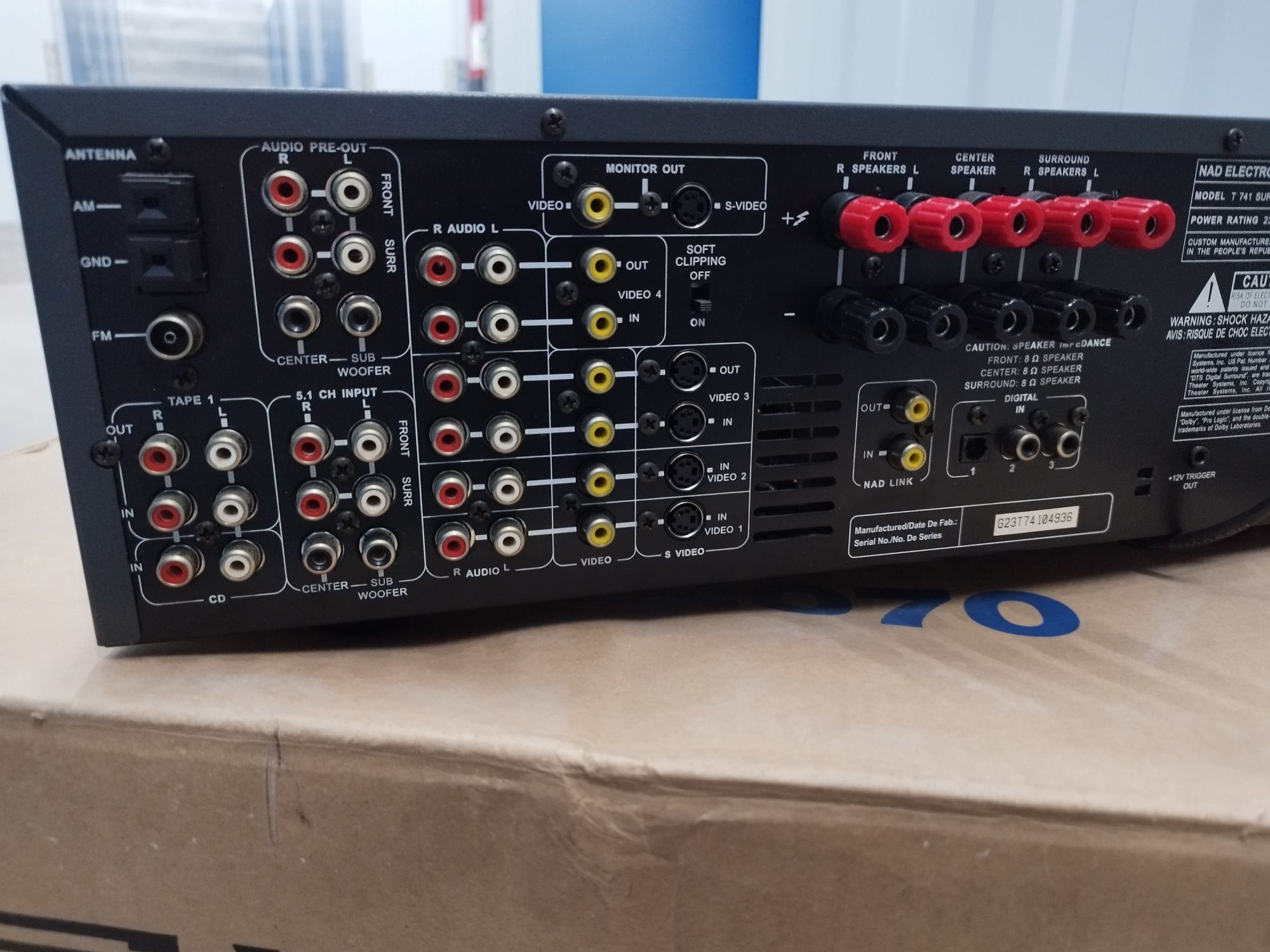 Amplificador A/V NAD T741