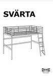 Cama alta SVARTA Ikea C/Estrado