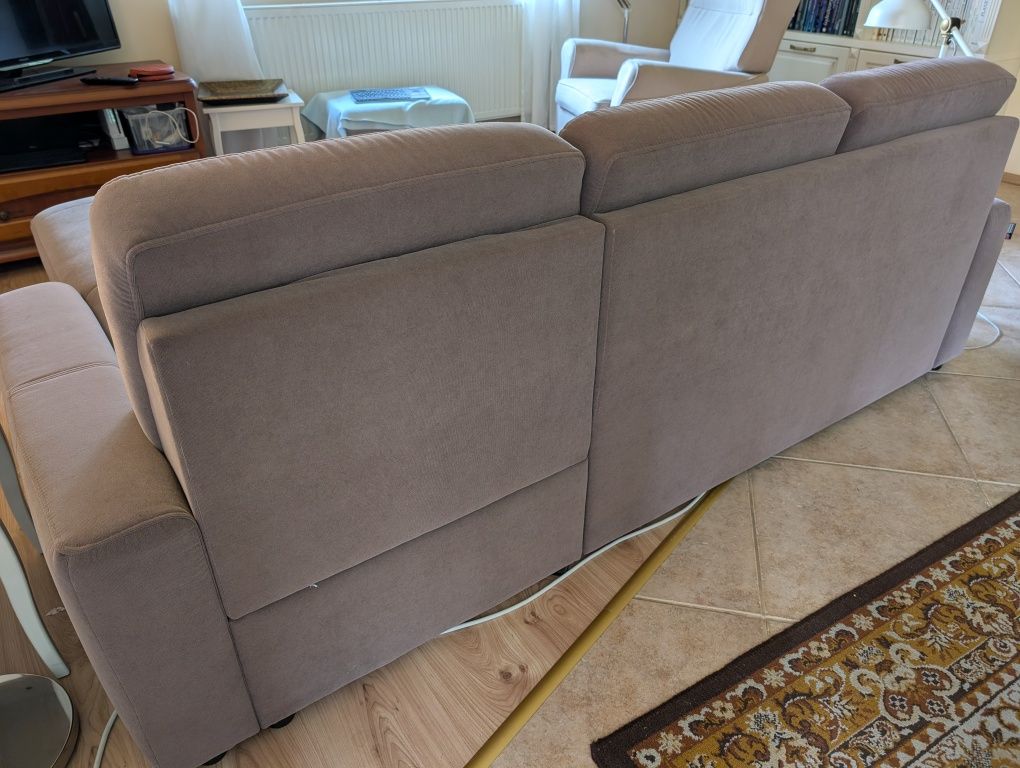 Kanapa sofa narożnik z funkcją spania i pojemnikiem