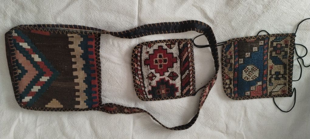 Torebki szyte ze starych ormianskich dywanów rękodzieło