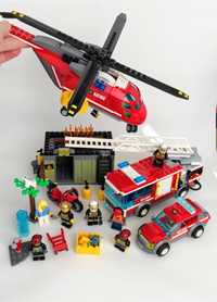 lego city 60108 60001 60002 лего сіті рятувальна машина гелікоптер