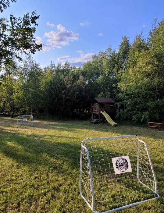 Domek domki sauna kominek nad rzeką Wkra