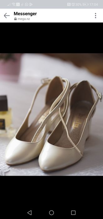 Buty ślubne czółenka brilu