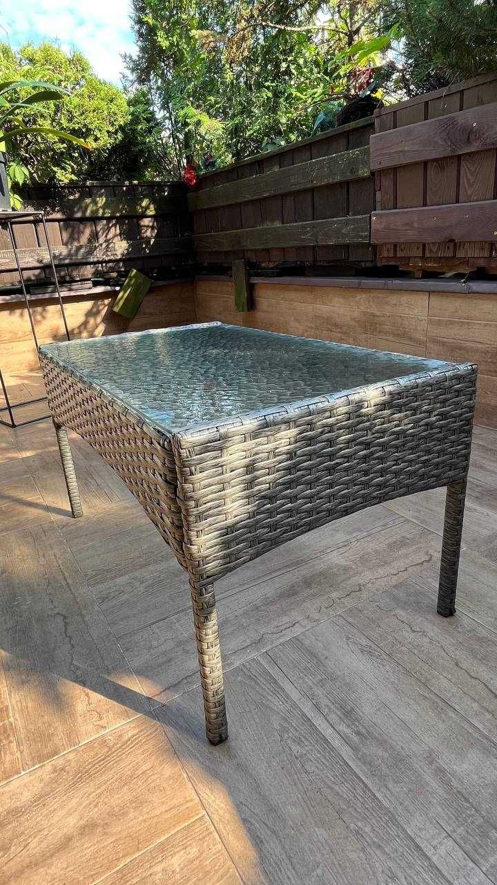 ZESTAW MEBLI OGRODOWYCH Meble Ogrodowe Sofa Fotele Stolik Technorattan