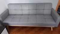 sofá cama cinza claro