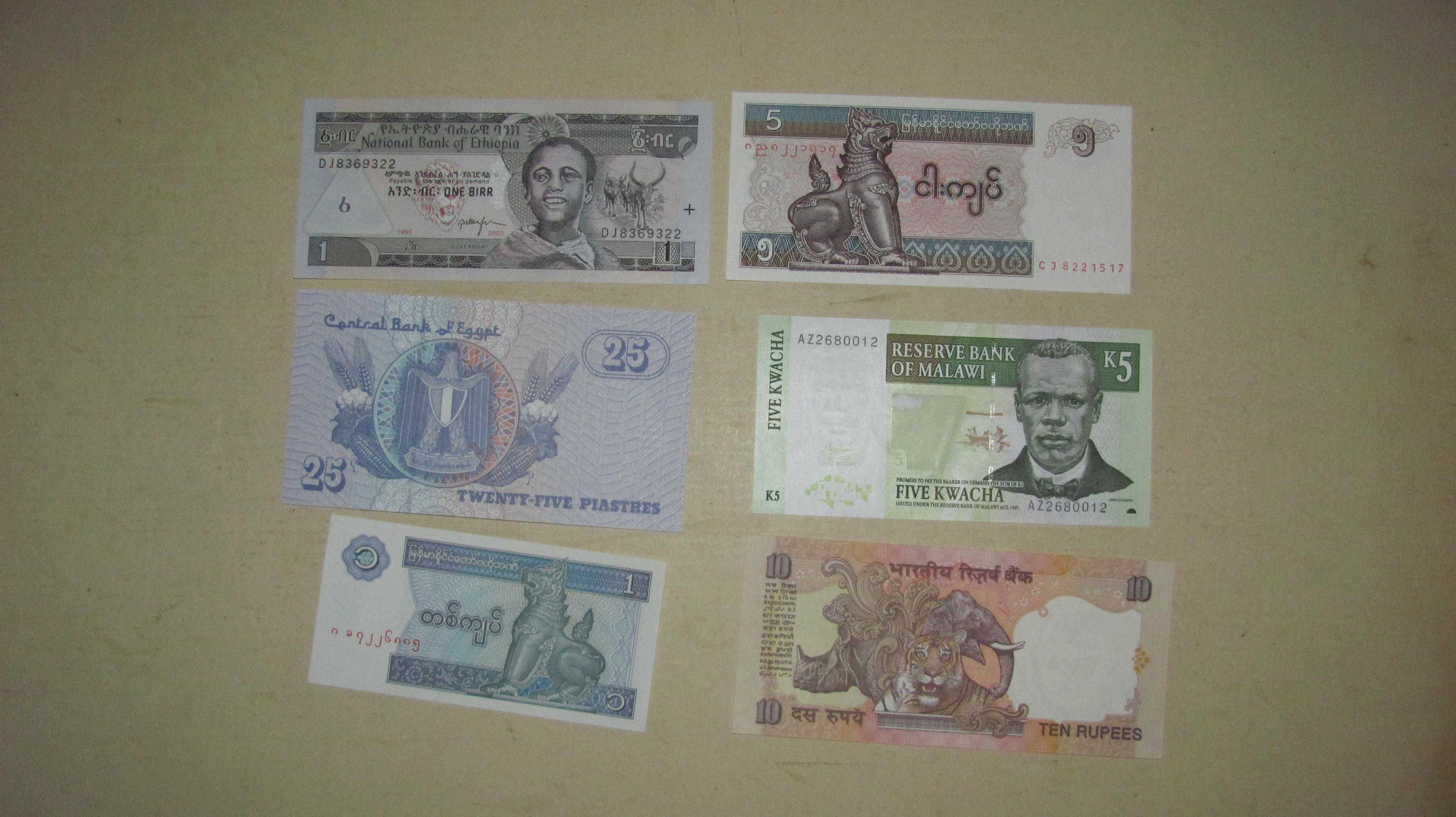 Banknoty Świata,  stan UNC, lot 40 szt.