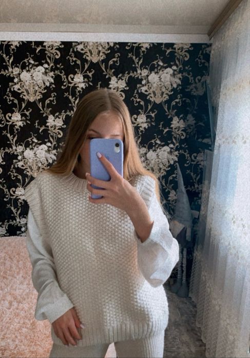 в'язана жилетка оверсайз H&M