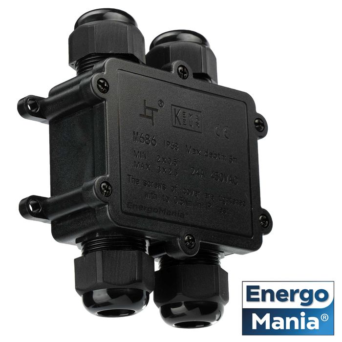 Mufa złącze puszka kablowa IP68 do łączenia hermetycznie kabli w ziemi