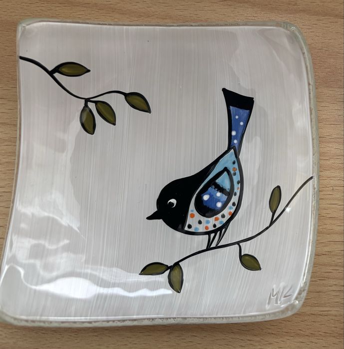 Ptaszek talerzyk szklany