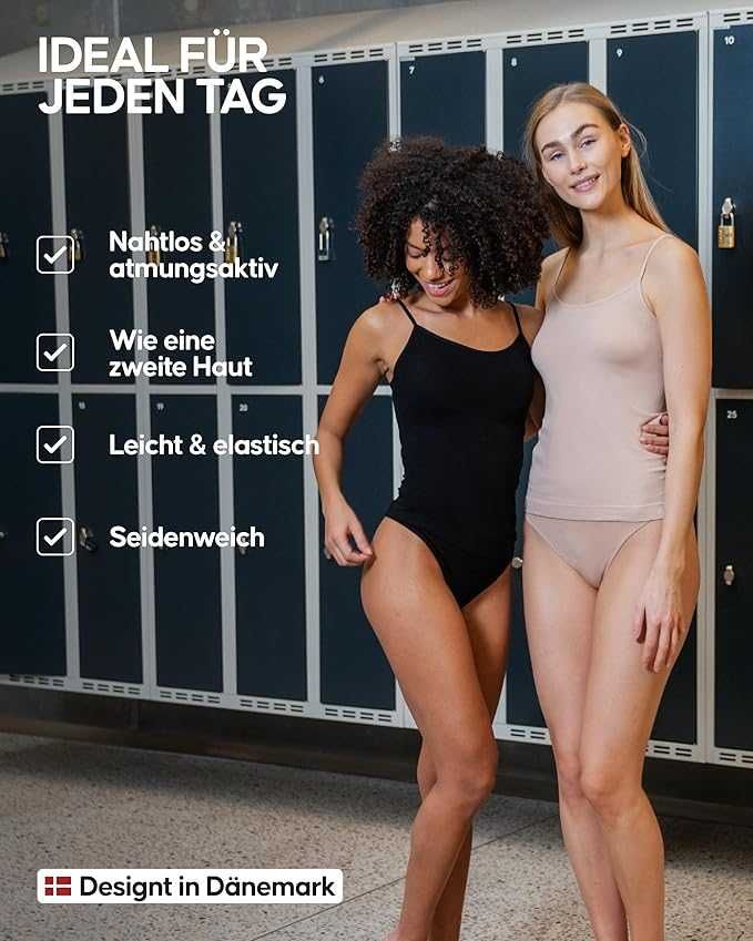 DANISH ENDURANCE Zestaw 2 damskich podkoszulków bambusowych, rozm. M