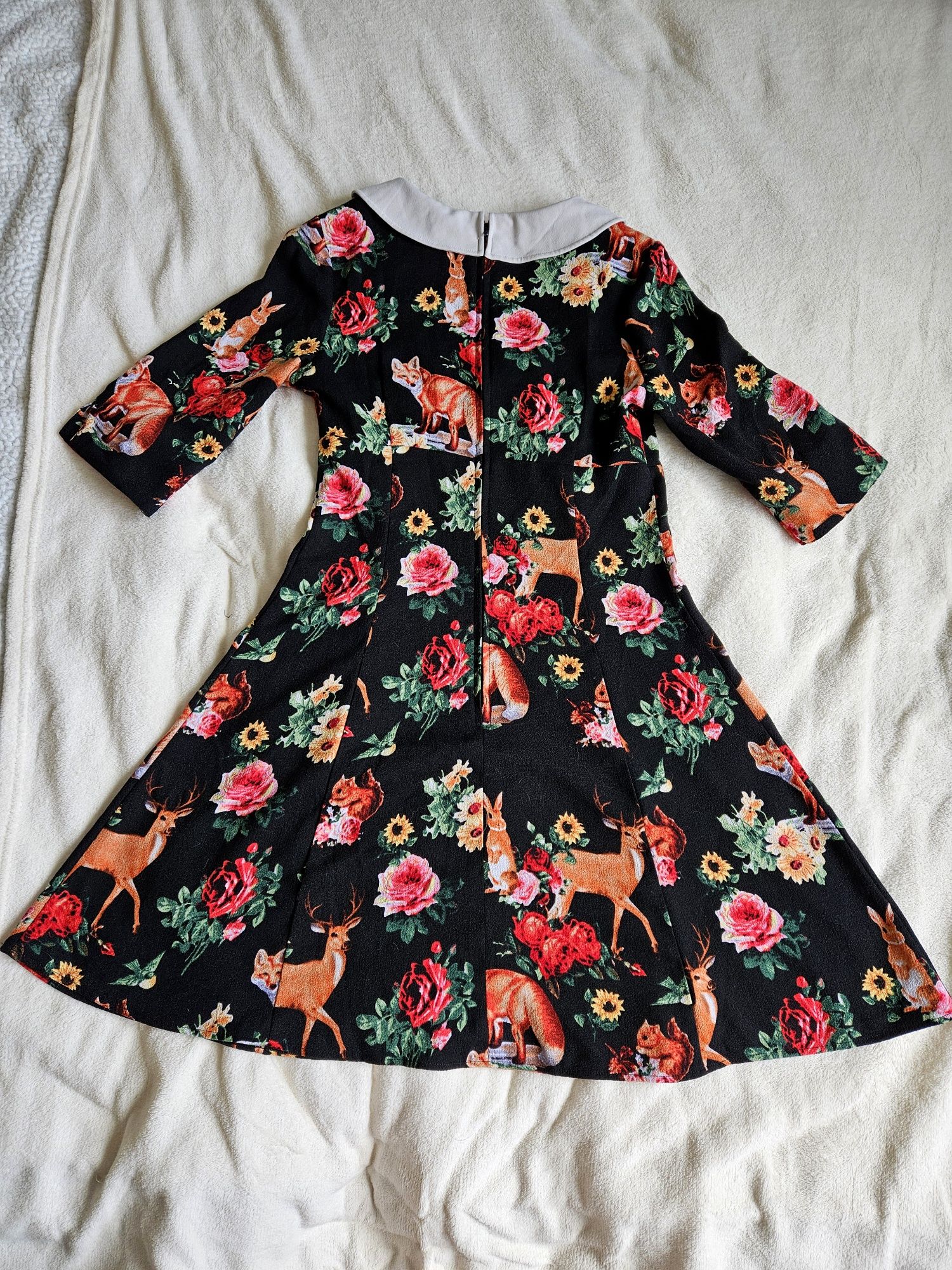 Retro sukienka hell bunny S 36 kołnierzyk
