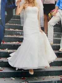 Весільна сукня, силует РИБКА, колір Айворі, італійське мереживо