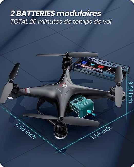 Pilot do Drona GPS Holy Stone HS110G Kamera 1080p RC 2x akumulatory
