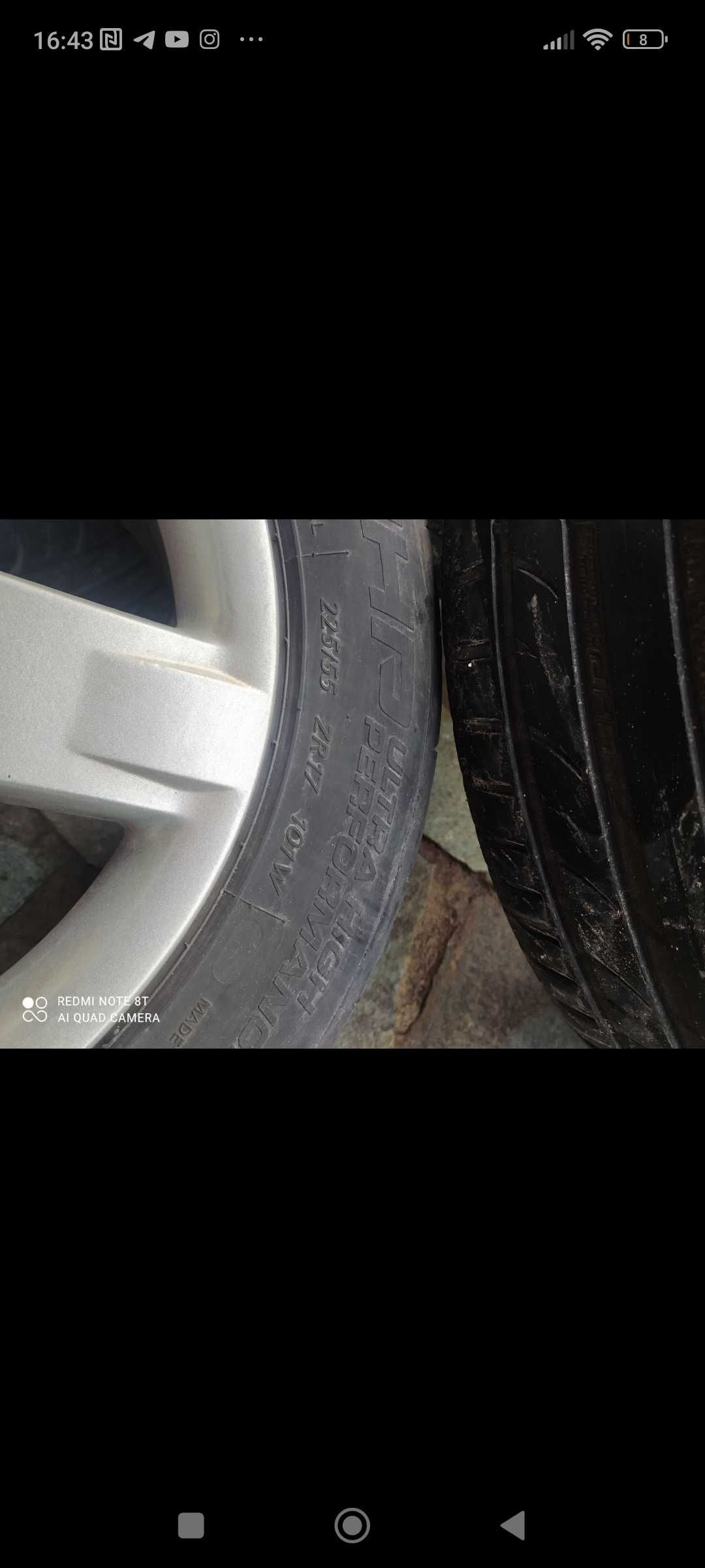 Felgi z oponami  letnimi komplet 4 sztuki 225/55/17 audi, wv 5x112