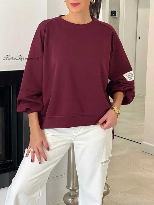 Bluza Azzara Italy Jasne Bordo