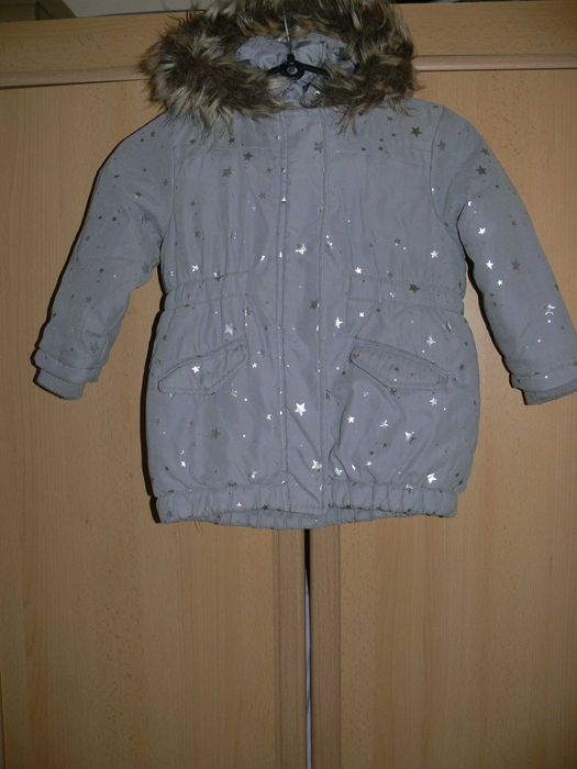 Ciepła francuska kurtka dla dziewczynki na 2-3 lata