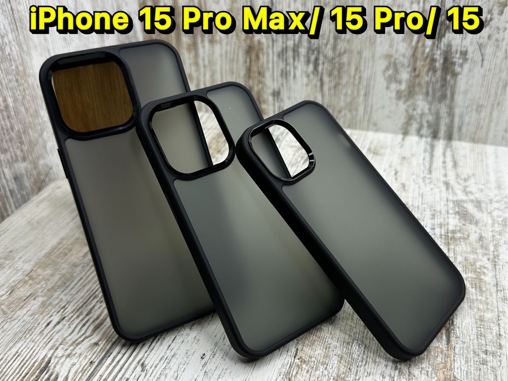 Чехол матовый Matt Bezel на iPhone 15 Pro Max/ 15 Pro/ 15 Премиум