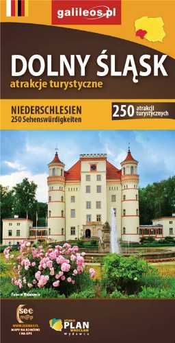 Mapa - Dolny Śląsk 250 atrakcji turystycznych - praca zbiorowa