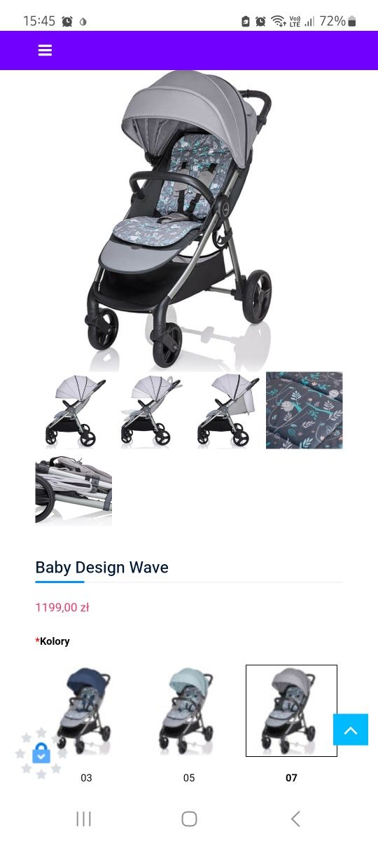 Wózek baby design wave