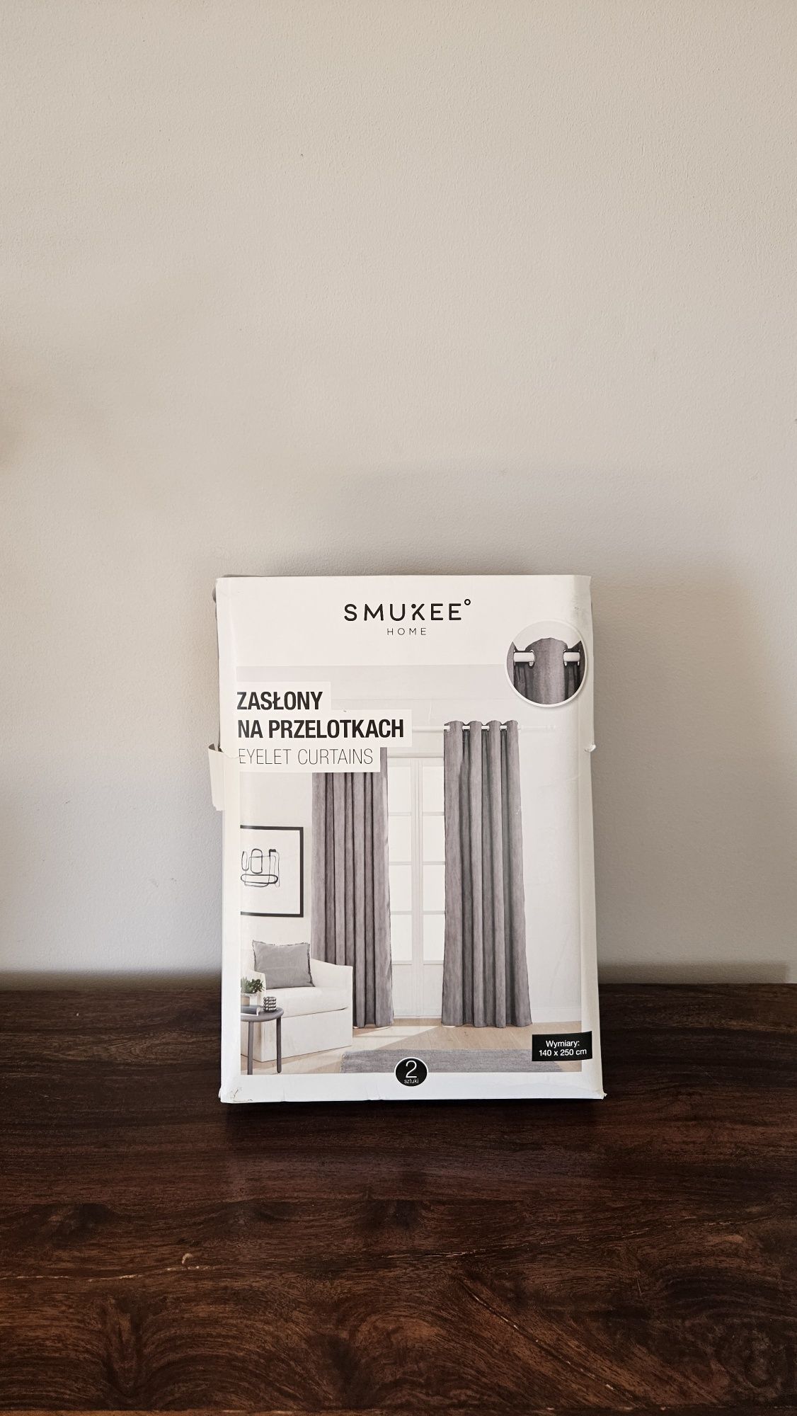 Nowe zasłony Smukee 140x250 aksamitne, jasne szare 2 sztuki