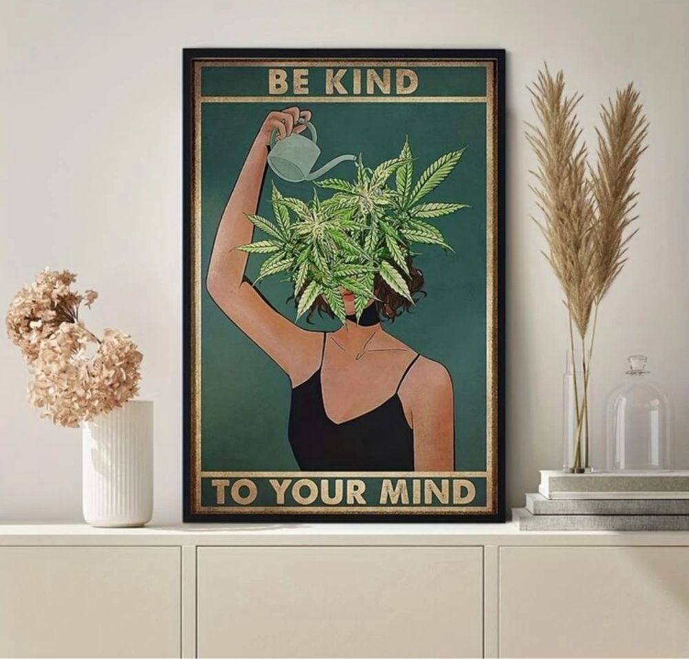 Wspaniały Plakat „Be Kind To Your Mind” - Zadbaj o Zdrowie Psychiczne!