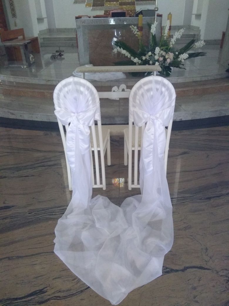 WASZ DZIEŃ dekoracja kościoła ślub wesele tiul woal lampion