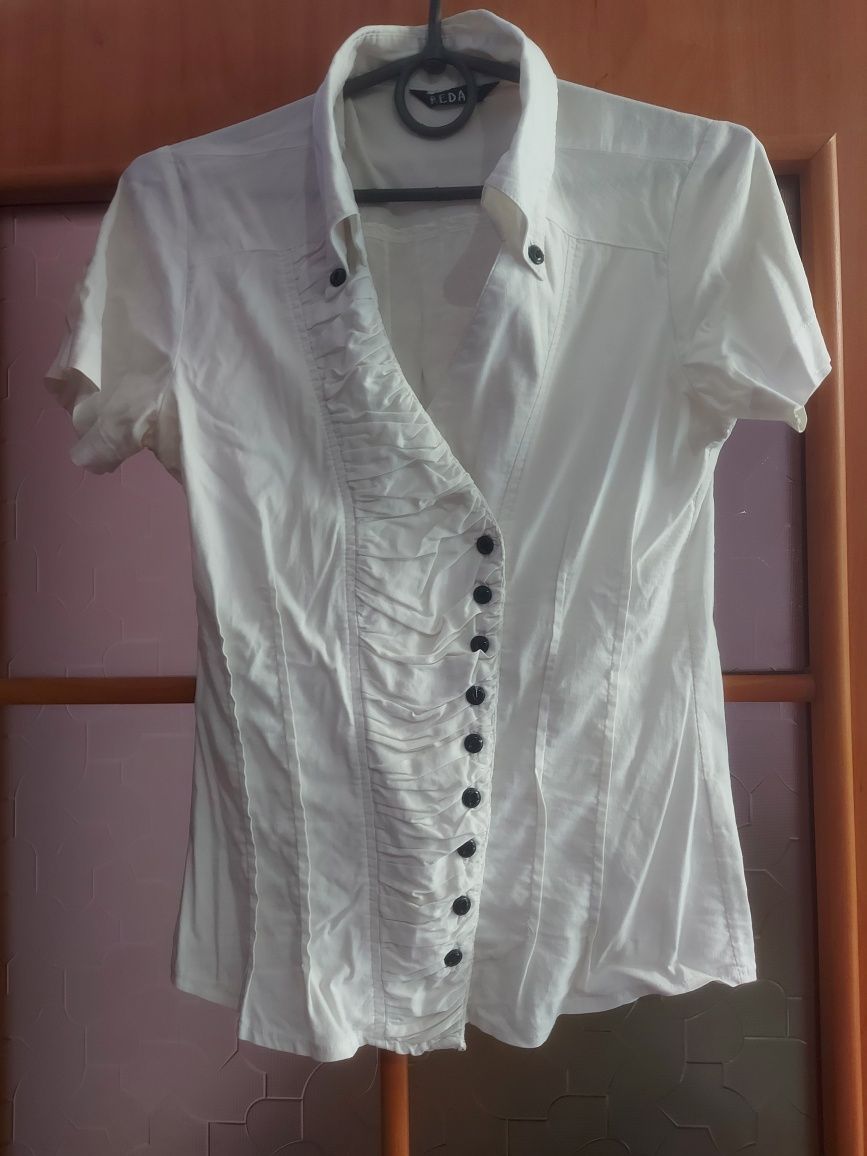 Белая блузка, Блузка на пуговицах, белая кофточка