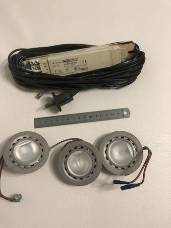 Підсвітка для шафи-купе (Трансформатор+ 3 галогенні світильники)