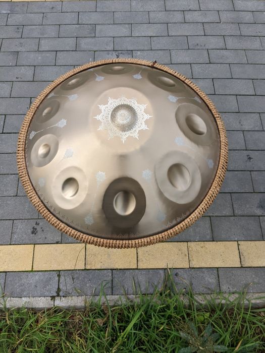 Ханг Золотий Арт 10нот| Handpan з мандалами D minor