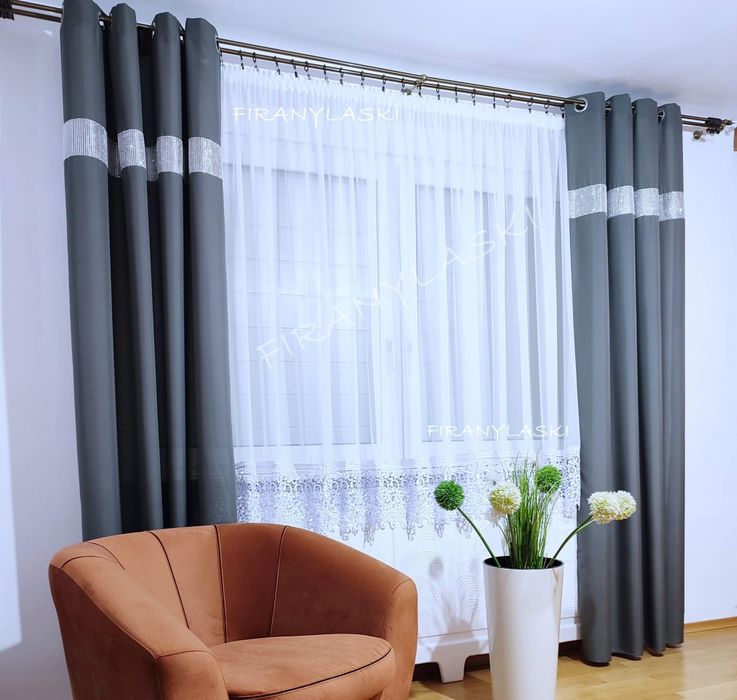 Firana 400x175 Firany gotowe firanki szeroka gipiura