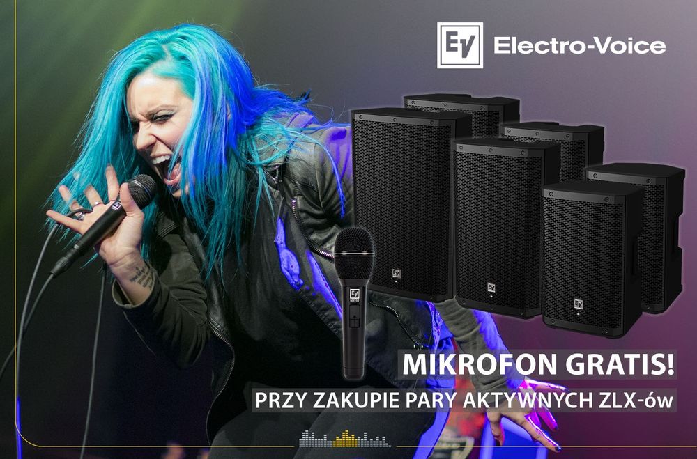 ELECTRO-VOICE ZLX-12P-G2 kolumna aktywna x2 plus mikrofon gratis