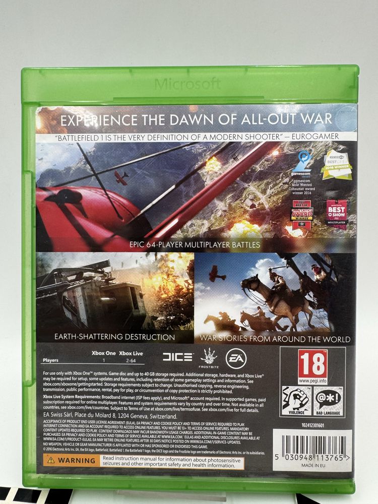 Battlefield 1 Xbox One Gwarancja