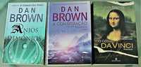 DAN BROWN-Preço total das 3 obras deste escritor. Portes incluídos.