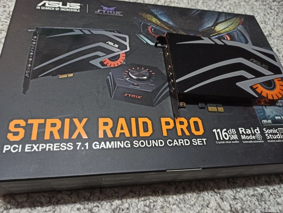 Karta dźwiękowa ASUS Strix Raid PRO dla graczy 7.1 PCIe