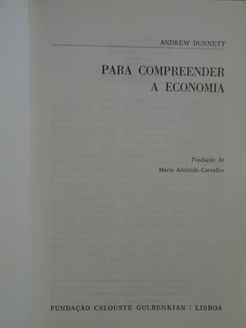 Para Compreender a Economia de Andrew Dunnett