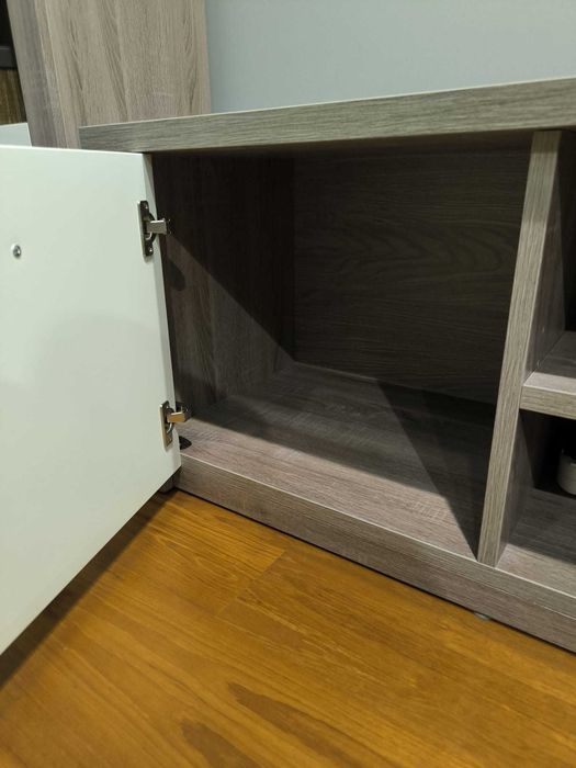 Móvel TV Paris Carvalho Cinza/Branco - Lourini - 130€