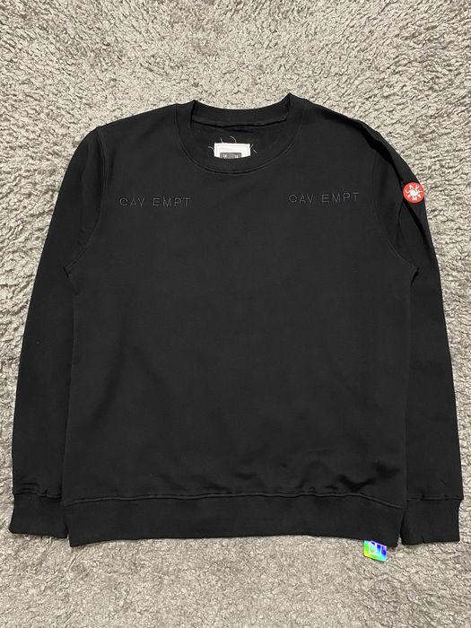 Світшот чоловічий CAV EMPT з принтом котон чорний made in japan