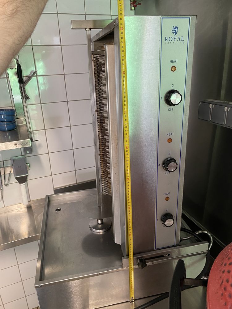 Maquina grelador kebab shawarma trifasico + faca electrica