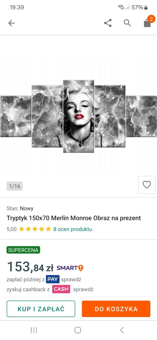 Obraz Merlin Monroe Tryptyk