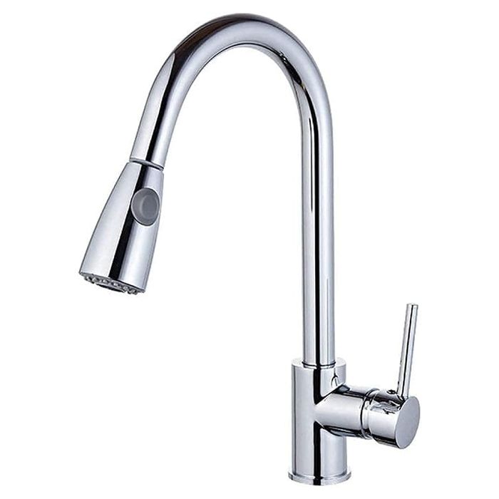 Bateria Kuchenna Chromowana z Ruchomą Wylewką 40 cm Wysokości