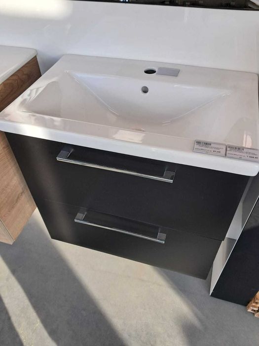 Zestaw szafla z umywalką Roma Plus Compact 60 2S czarny mat ROCA